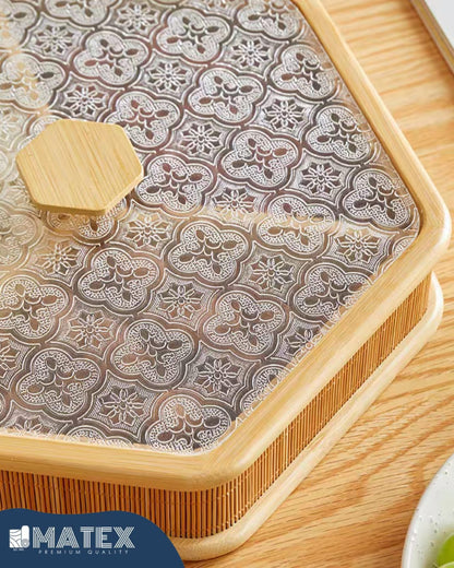 Bamboo Wood With Cover Living Plate