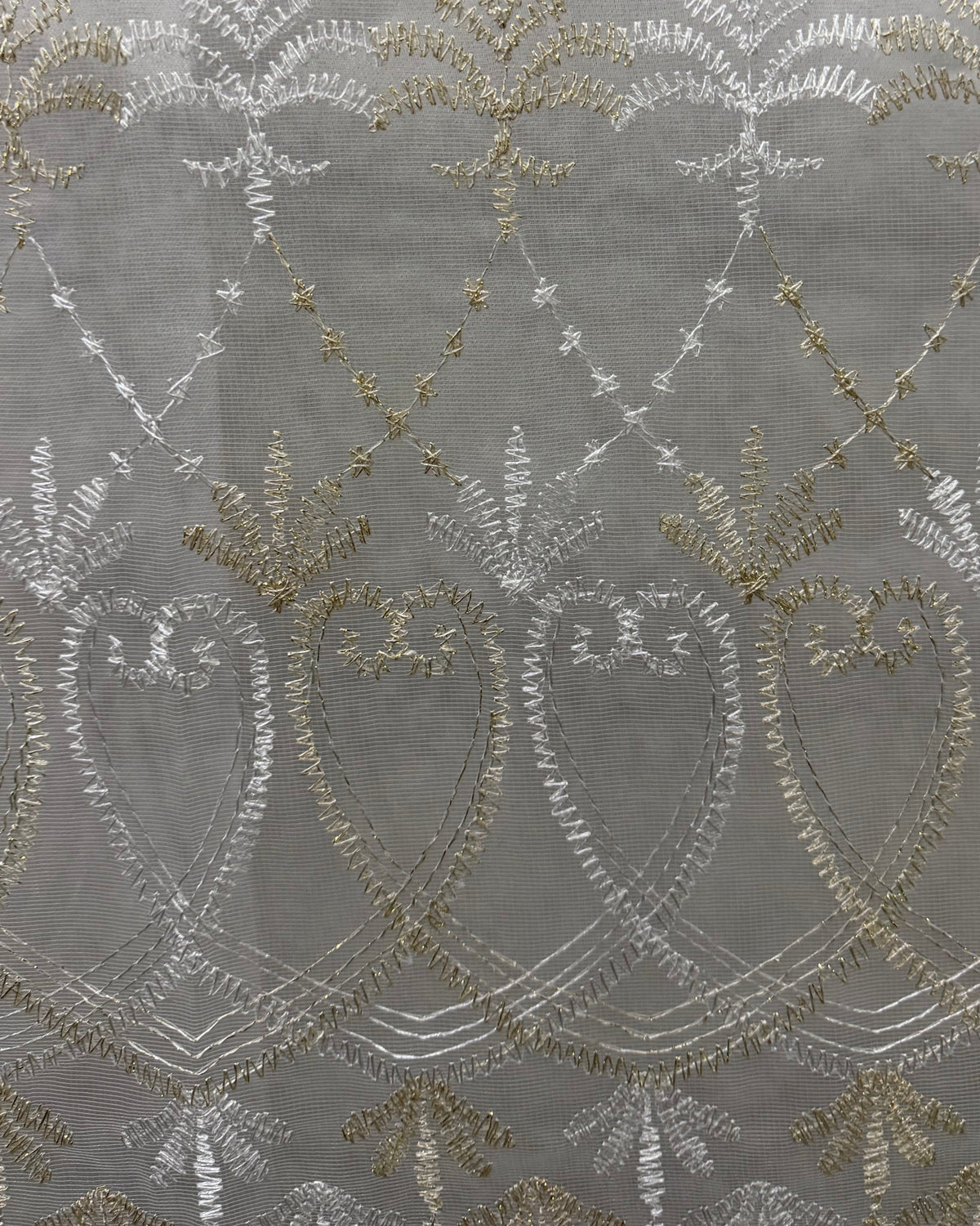 DualLayer – Éloise Ivory Embroidered Curtain Sheer 140x240cm