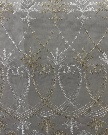 DualLayer – Éloise Ivory Embroidered Curtain Sheer 140x240cm