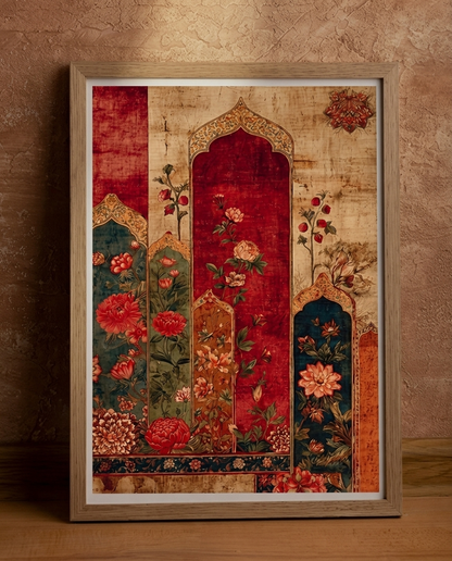 Wood Framed Wall Art – Persian Garden Arches