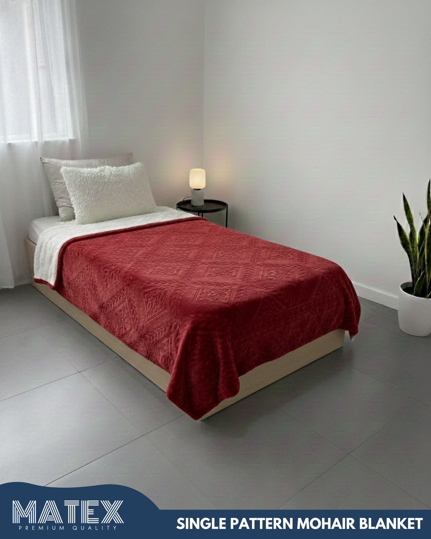 Single Pattern Mohair Blanket 160x220cm