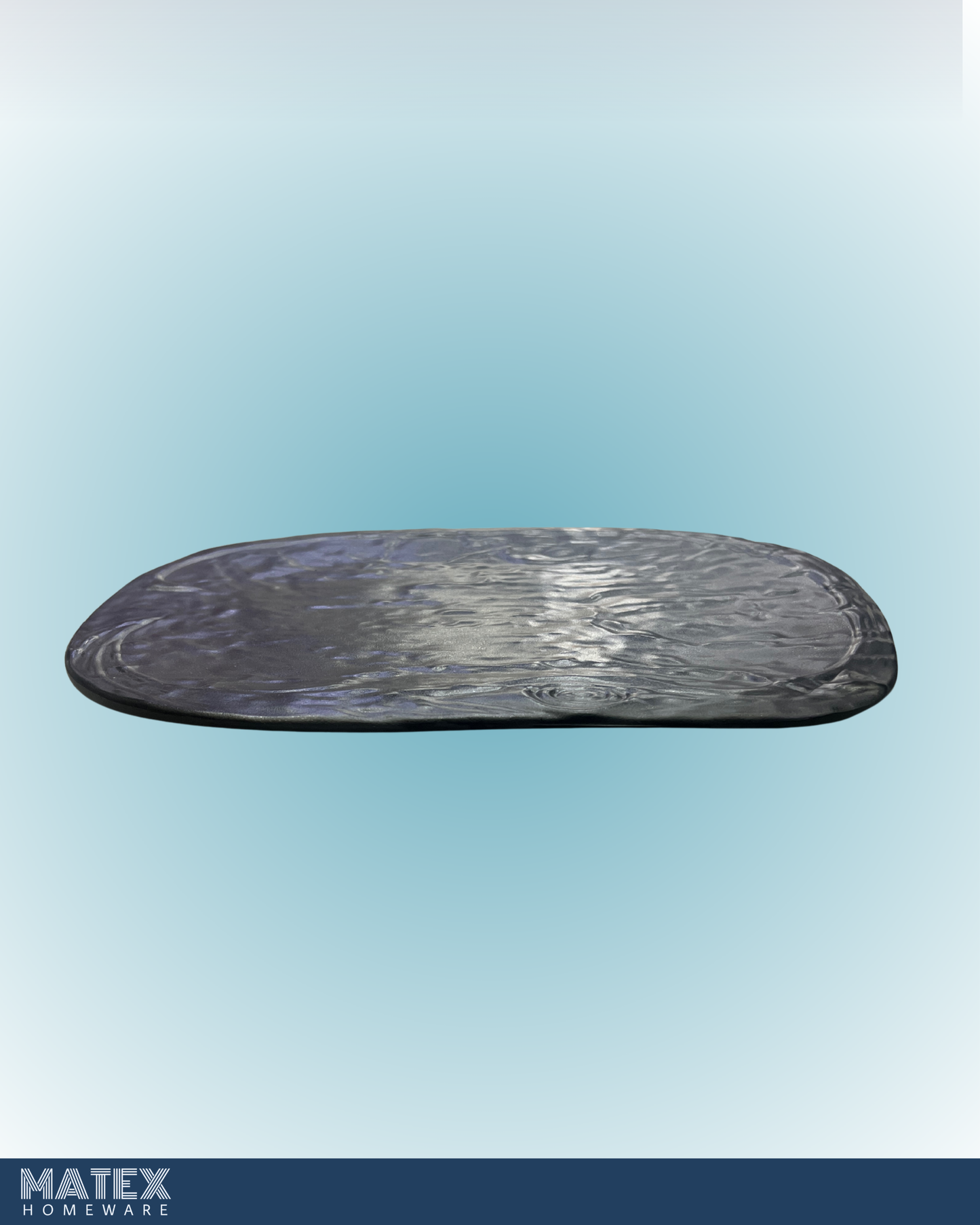 Flying Dolphin Black Melamine Serving Platter