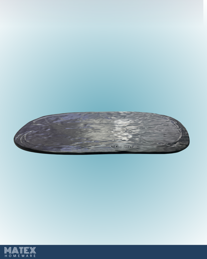 Flying Dolphin Black Melamine Serving Platter