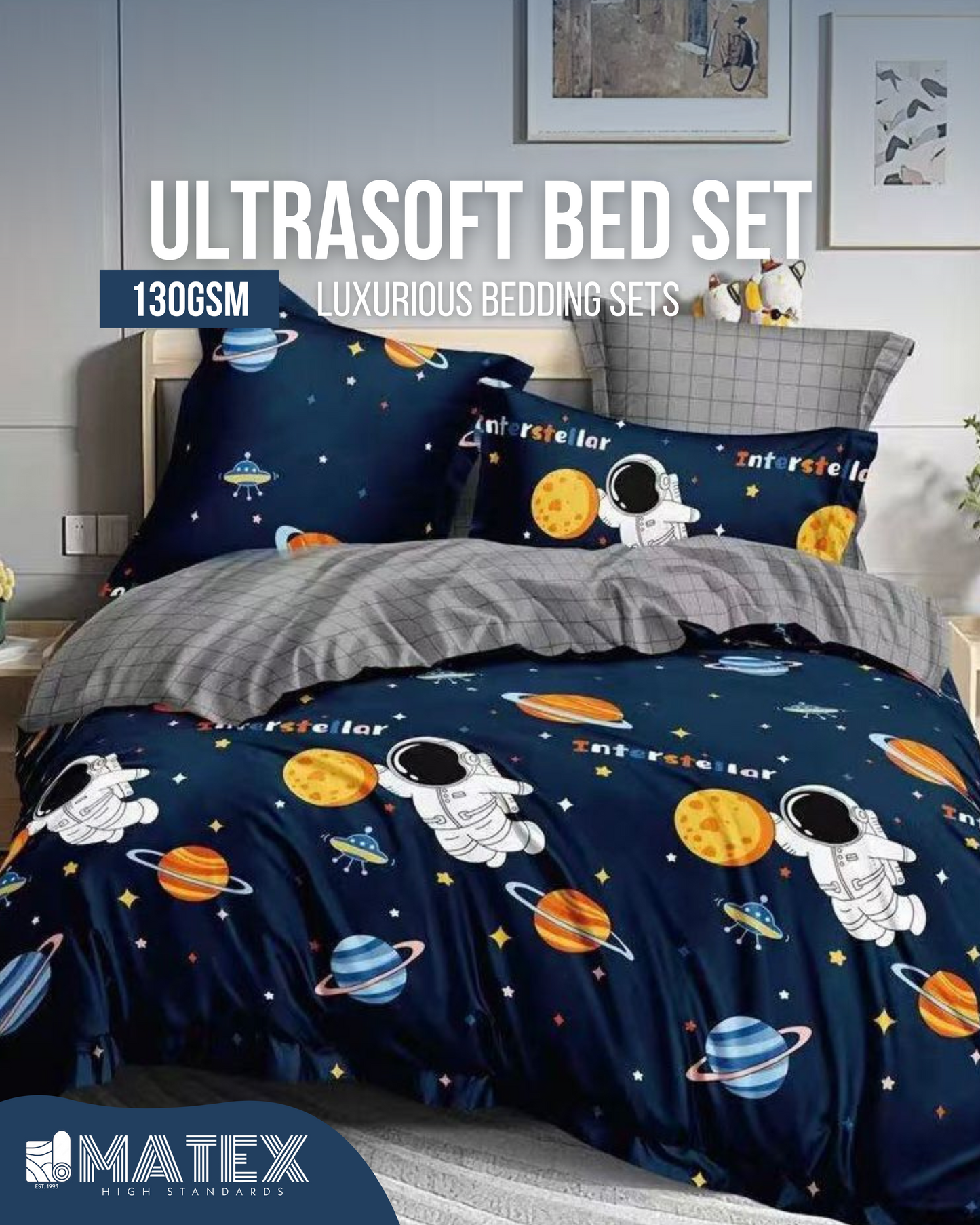 Single size MoonTravel Bed set 130 GSM (3 pcs)