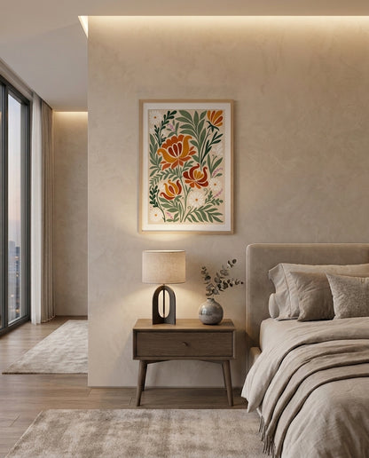 Wood Framed Wall Art – Autumn Meadow