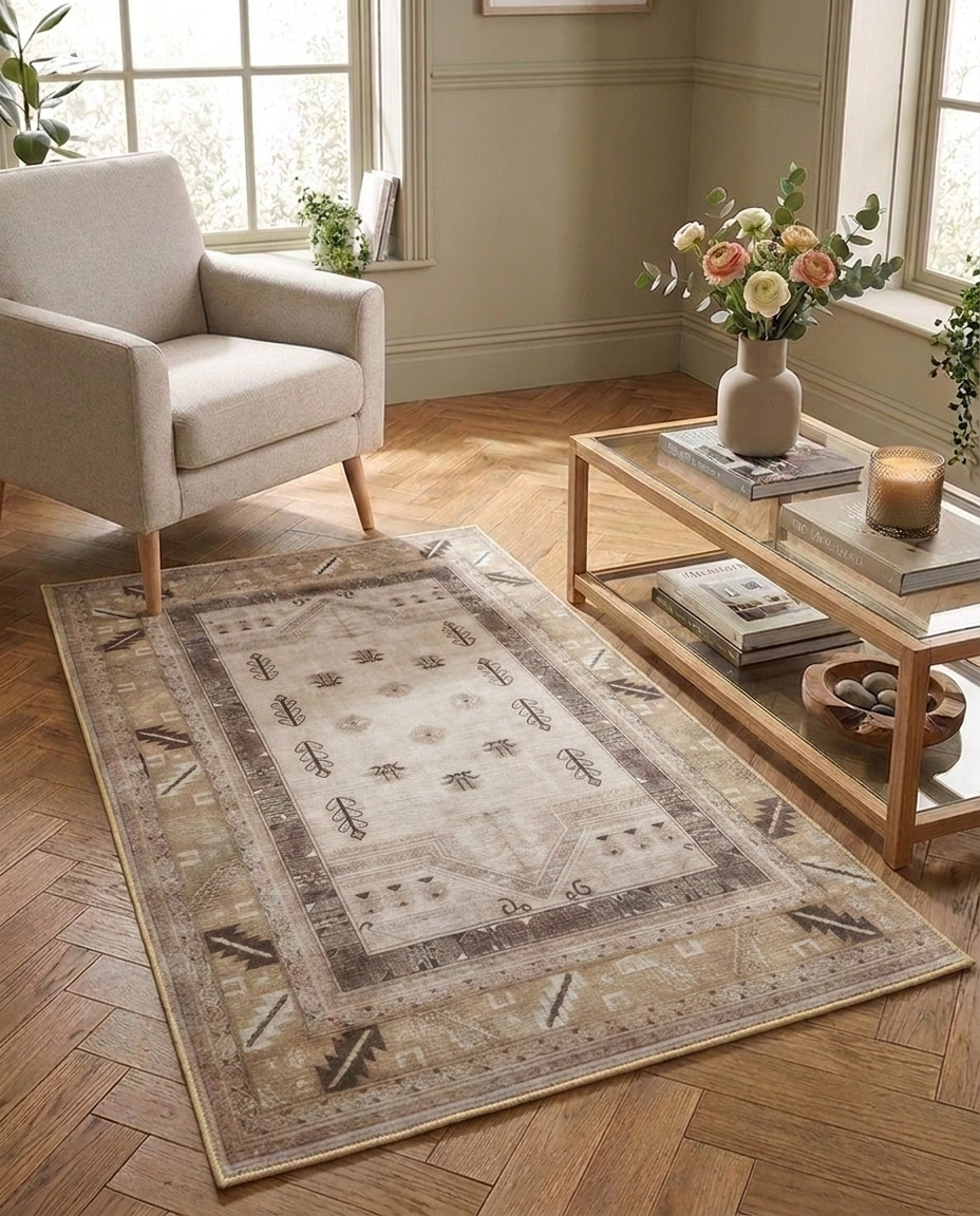 Nomad Sand Printed Soft Rug