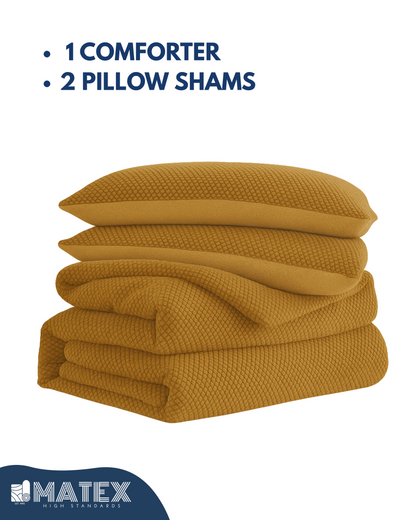 King Size Coffee Beige Rabbit Faux Fur Sherpa Comforter (3 pcs)