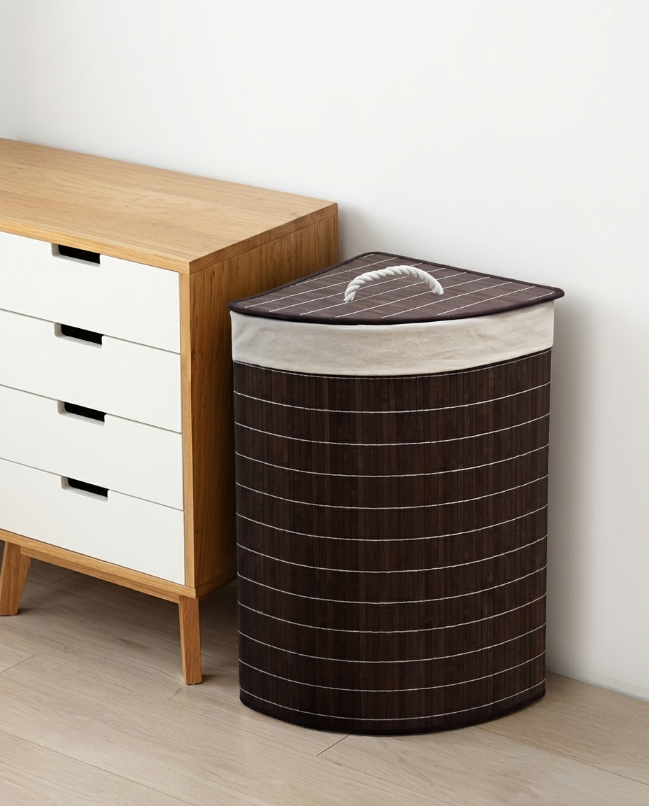 CornerBamboo™ Laundry Hamper