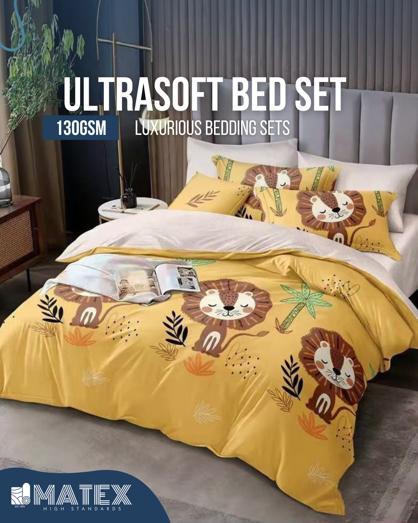 Single size LionKing Bed set 130 GSM (3 pcs)