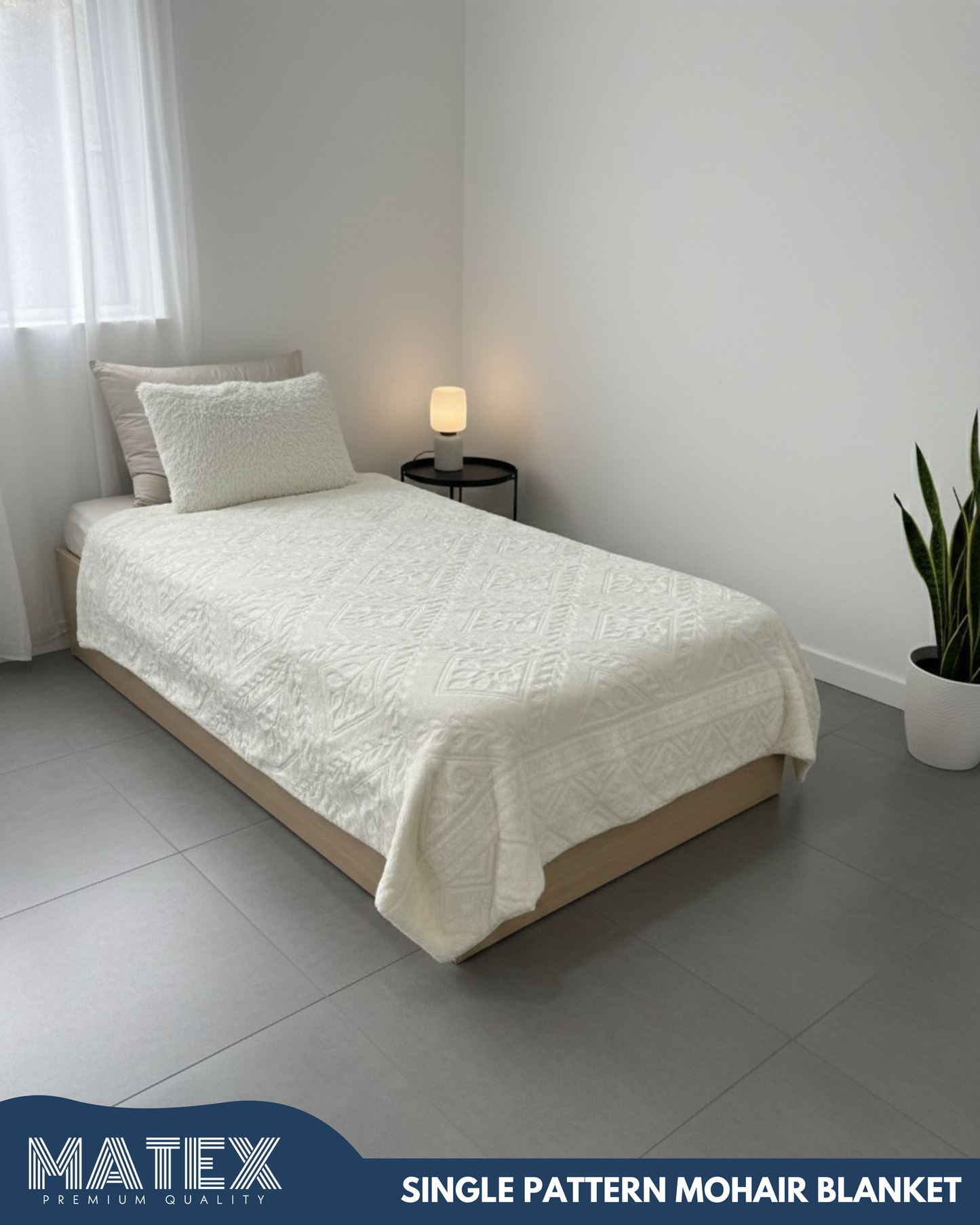 Single Pattern Mohair Blanket 160x220cm