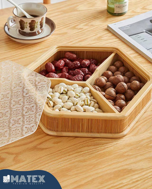 Bamboo Wood With Cover Living Plate