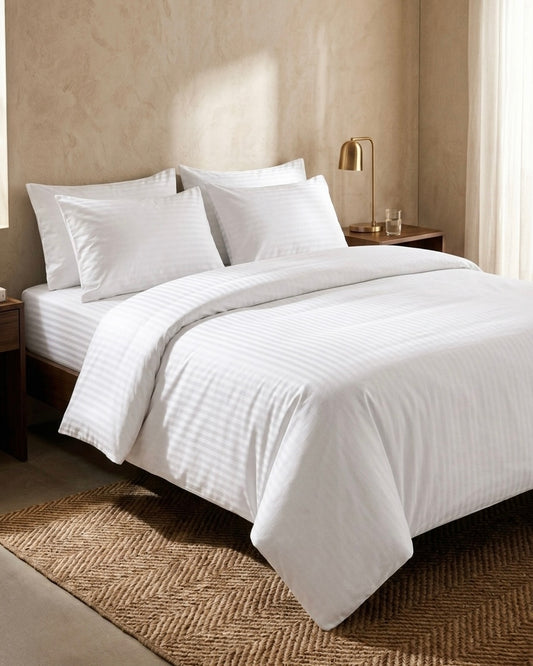 White UltraSoft Luxe™ Striped Bed Set (Limited)