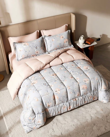 FlowerGarden Cotton All-Season Comforter Set
