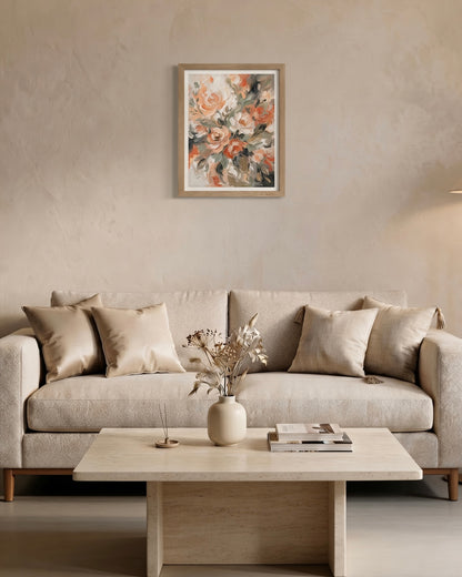 MATEX Framed Wall Art – Blush Bloom Symphony