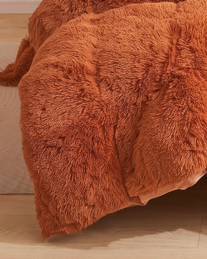King size Cloud Autumn Rust FluffyLuxe Comforter