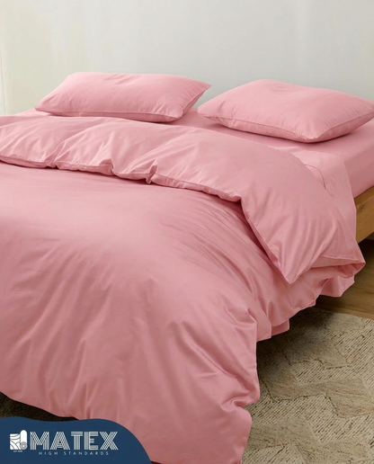 Blush Rose Pink Full Bed Set Cotton 180TC