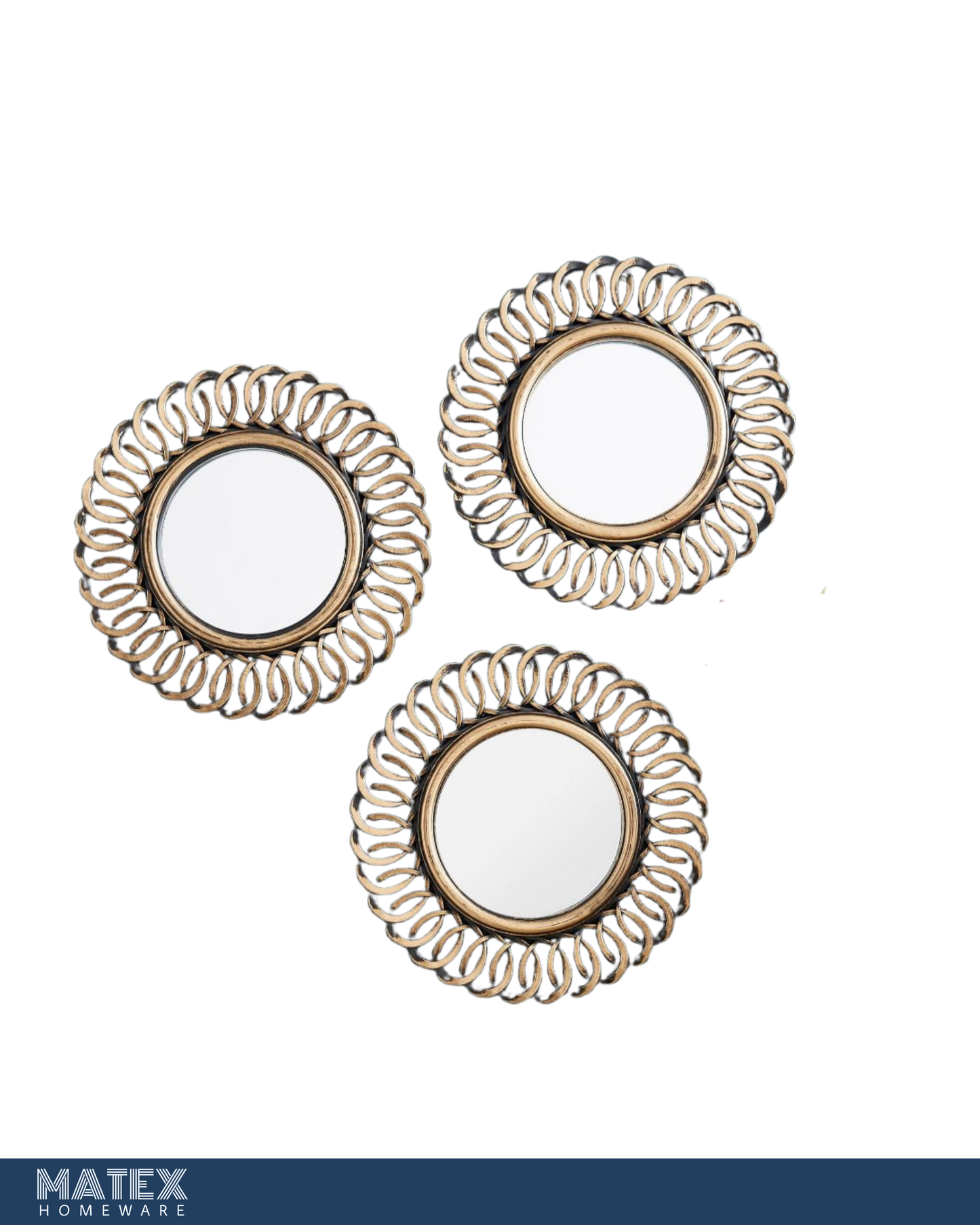 3-Piece Mirror Set - 25 cm