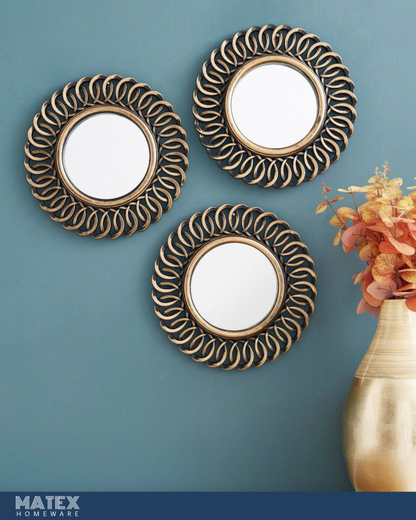 3-Piece Mirror Set - 25 cm