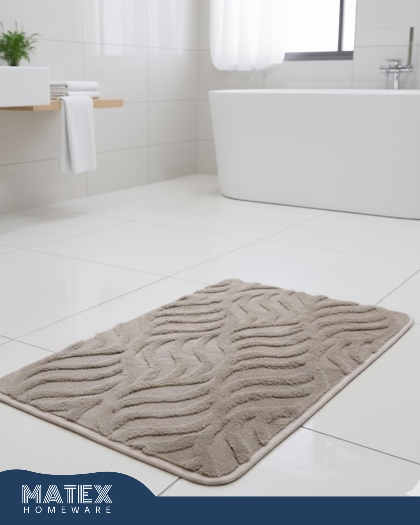 Rabbit Fur Line Rug - 50x80 cm