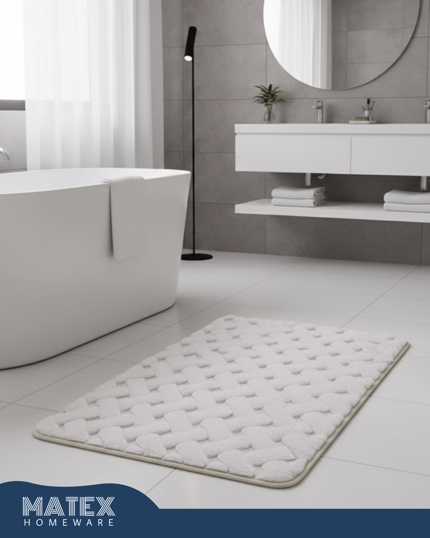 Rabbit Fur Stripes Rug - 50x80 cm