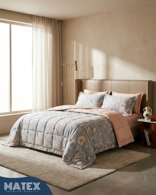 FlowerGarden Cotton All-Season Comforter Set