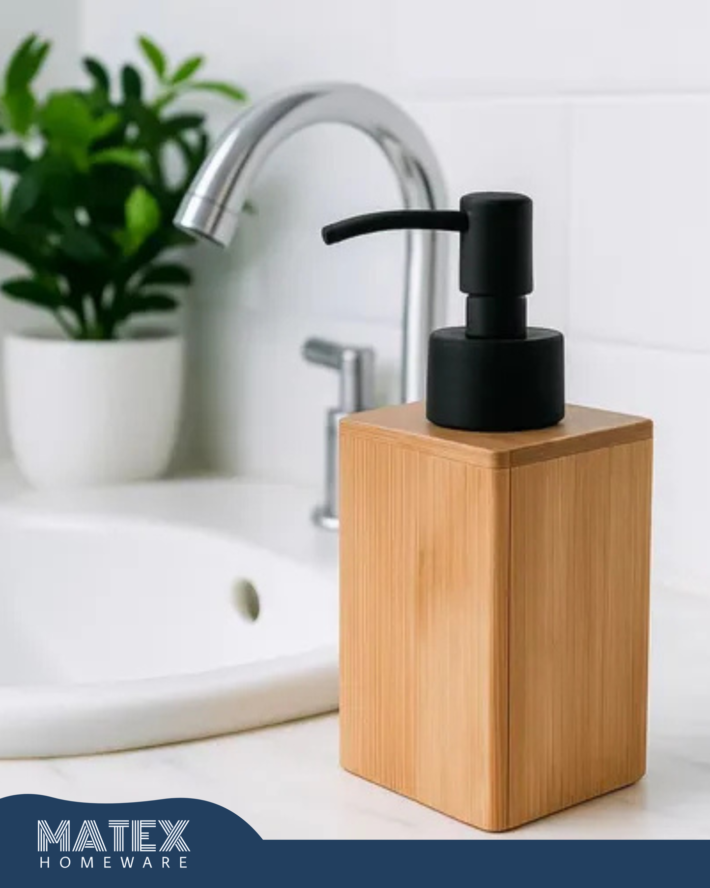 Bamboo Liquid Soap Dispenser 450ml