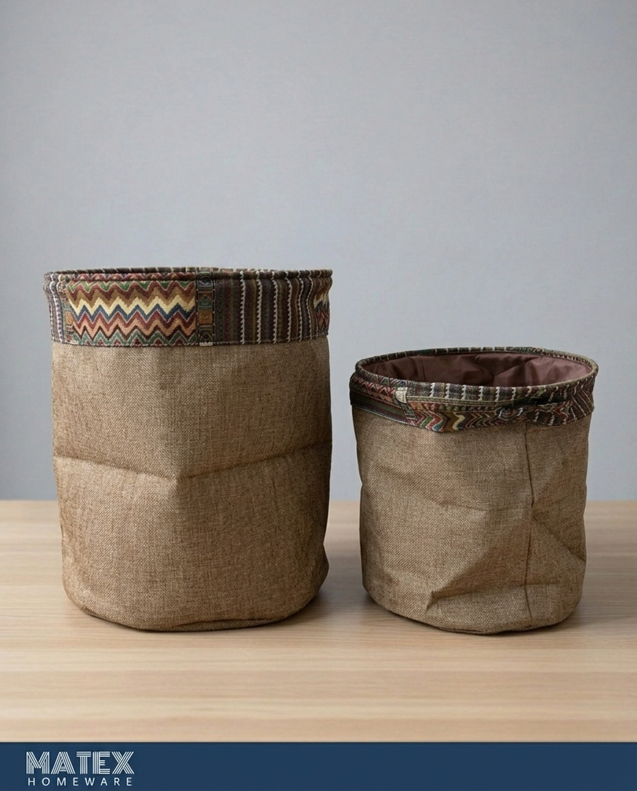 MATEX Camel Nomad Linen Basket