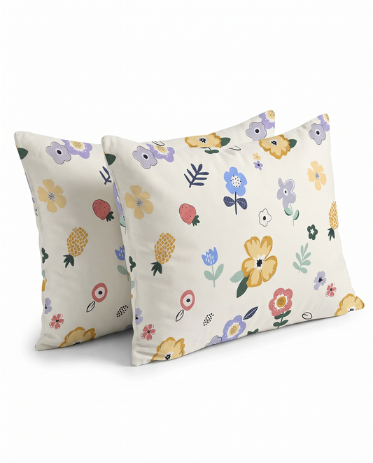 Bloomy Cotton Pillow Case (2pcs)