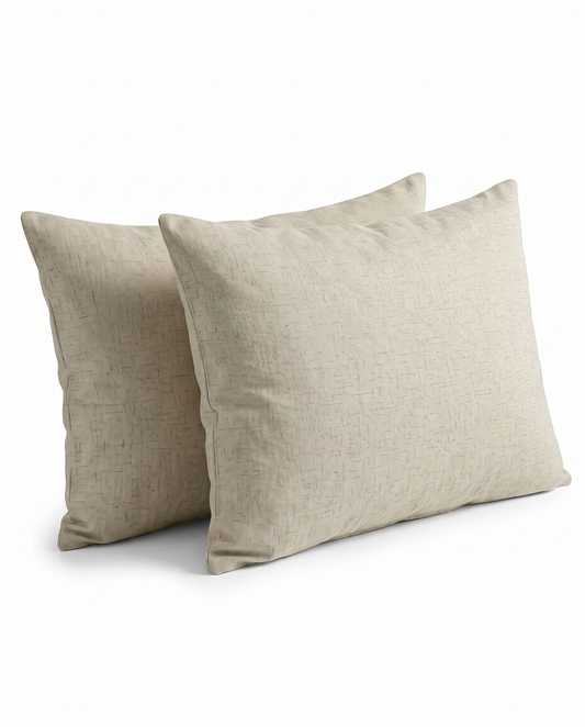 Vintage Greige Cotton Pillow Case (2pcs)