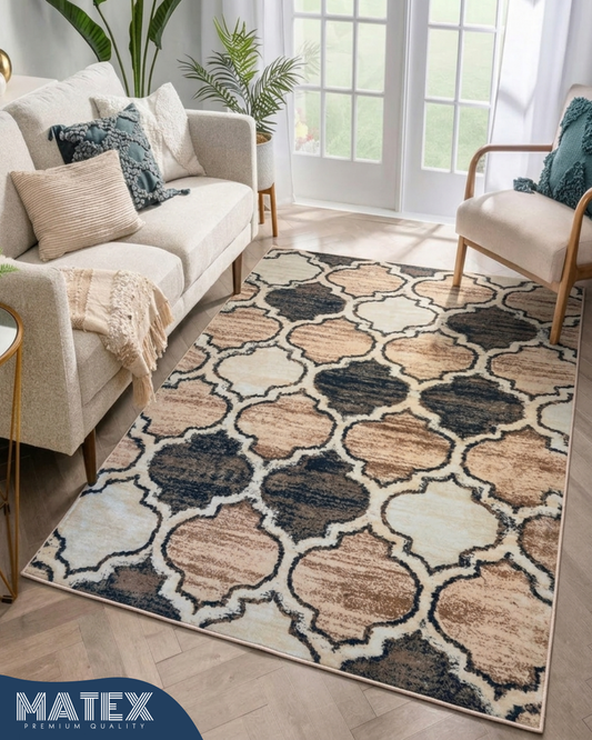 Casablanca Mosaic Printed Soft Rug 160x230cm