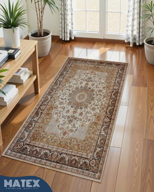 Amber Heritage Printed Soft Rug 80x150cm