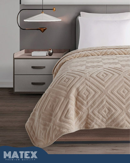 Mumbay Blanket | 220x240 King HoneyBrown Embossed