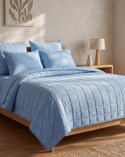 SoftBlend Coverlet –  Blue  (Full Set)