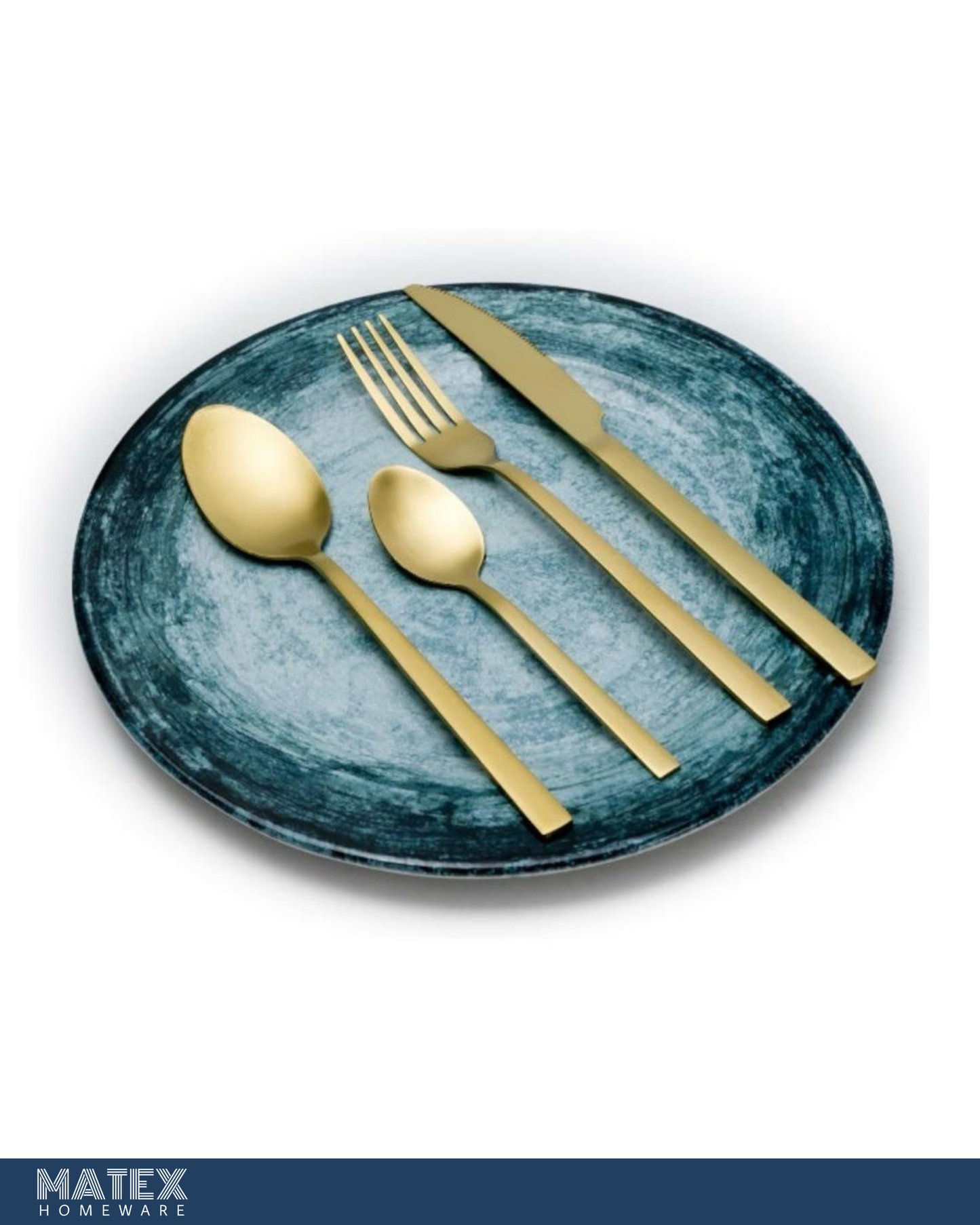 16-Piece Cutlery Set - Elegant Gold Stainless Steel Flatware