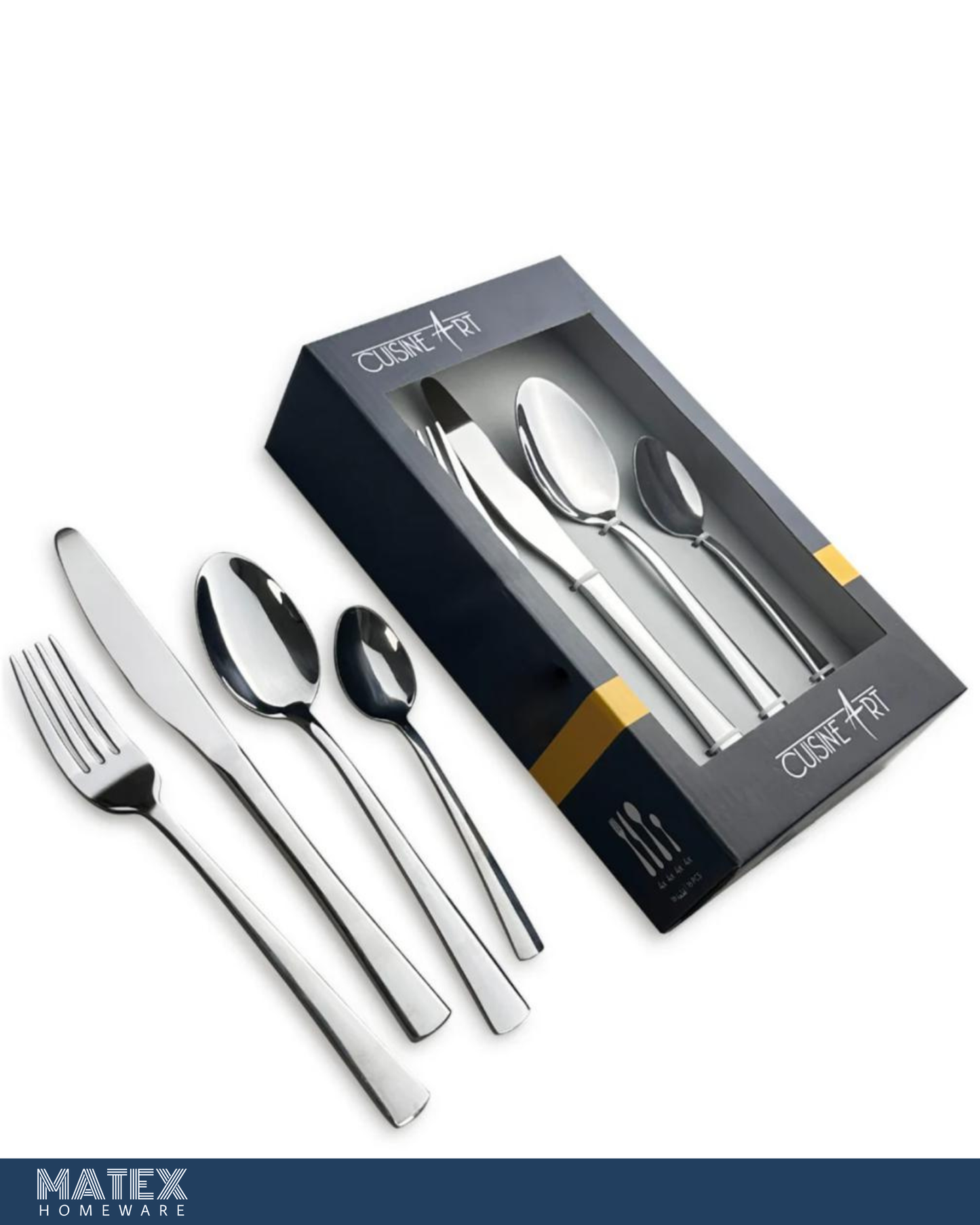 24 Piece Stainless Steel Cutlery Set, Silver