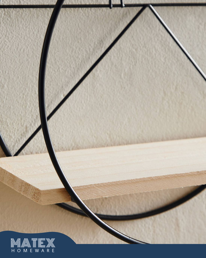 Wooden Wall Hanging Shelf - 22x9x22.5 cm