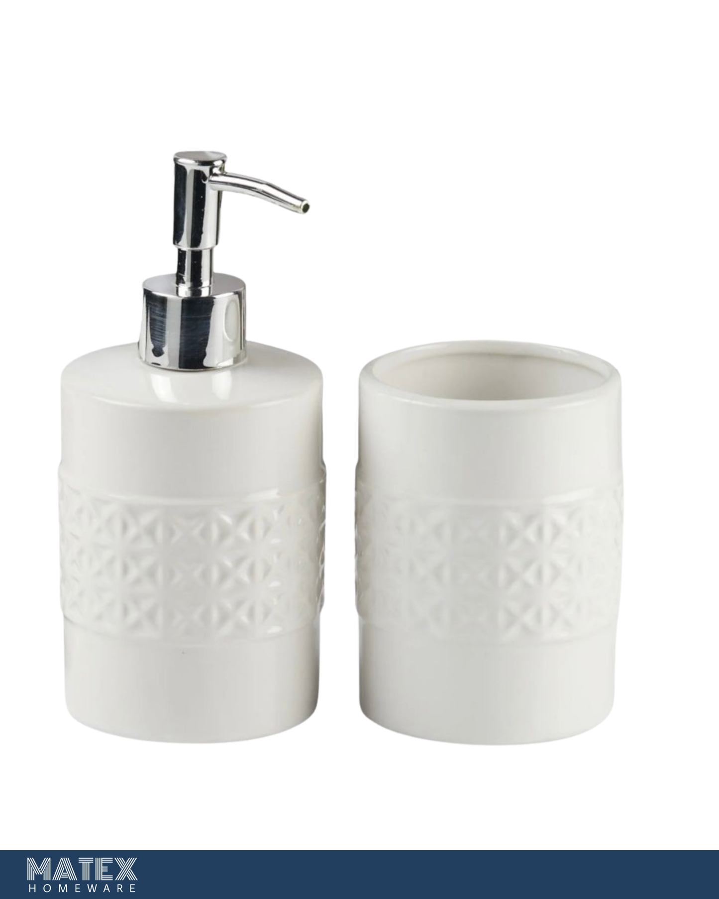 Ceramic Toothbrush Holder with Soap Dispenser