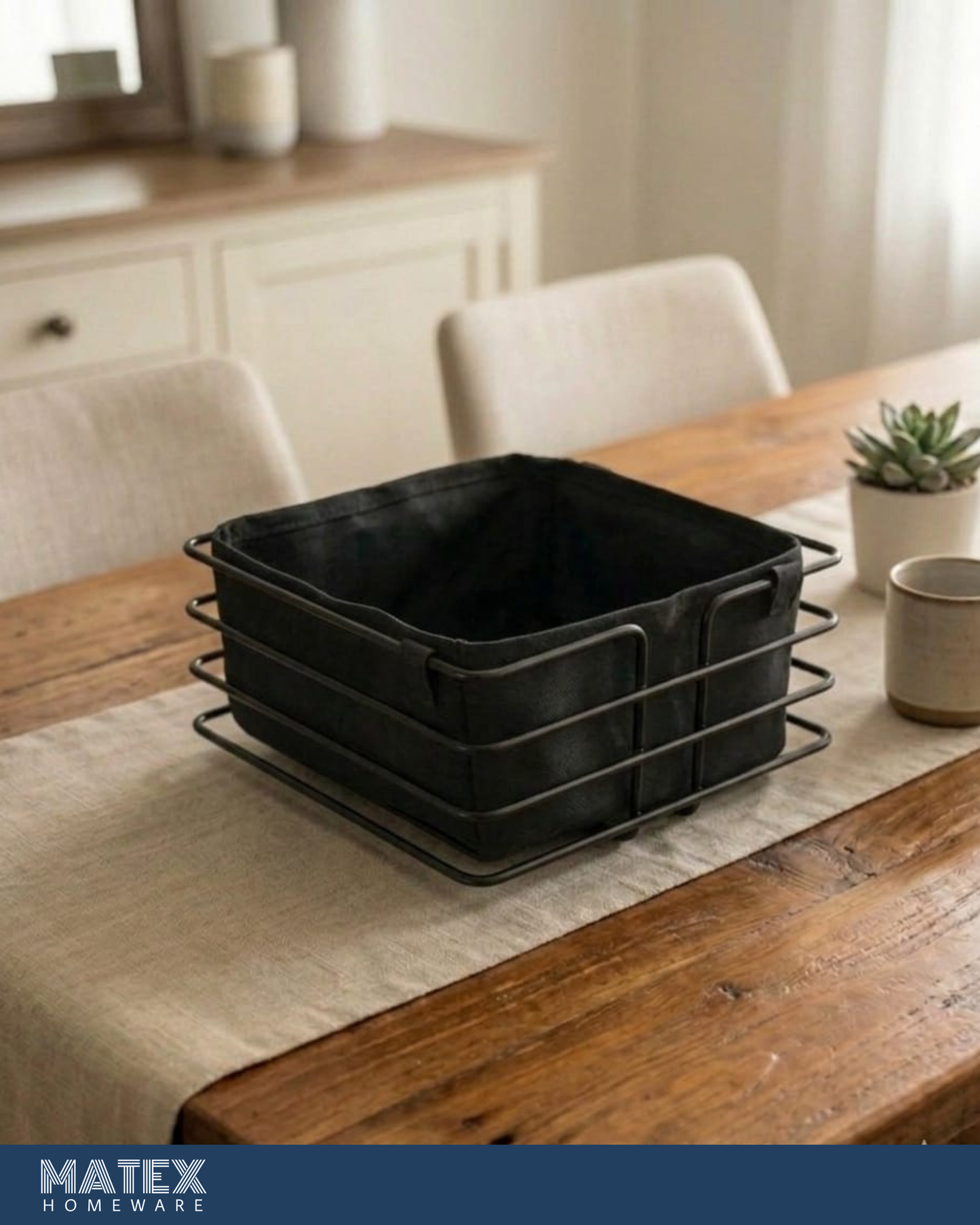 Stainless Steel Storage Basket -20x20x10 cm