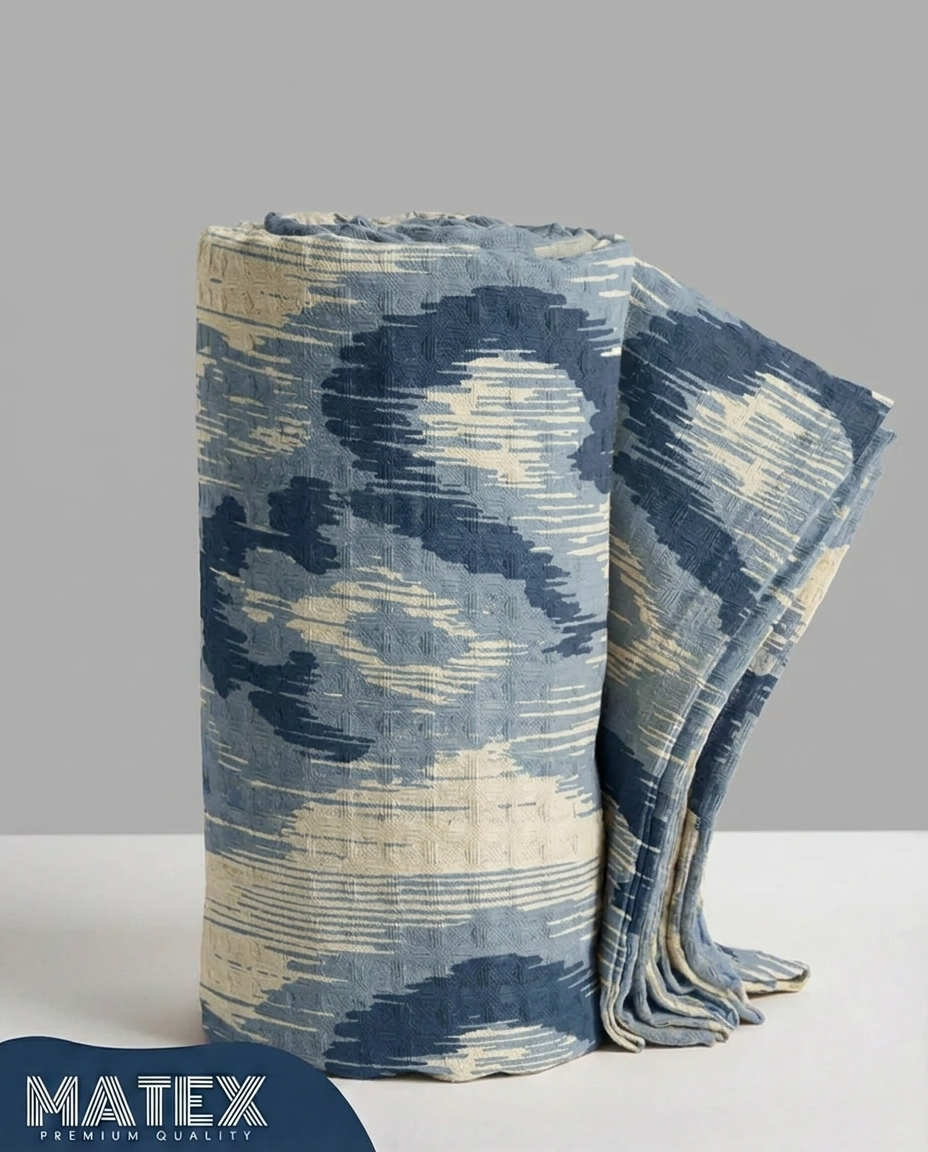 Sky Flow Cotton Piqué Blanket