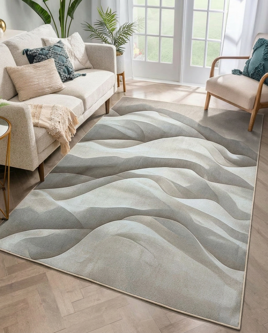 Desert Waves Printed Soft Rug 160x230cm