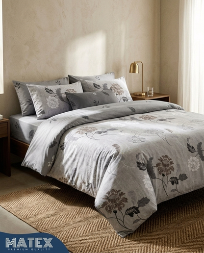 GreigeFlower UltraSoft Bed set