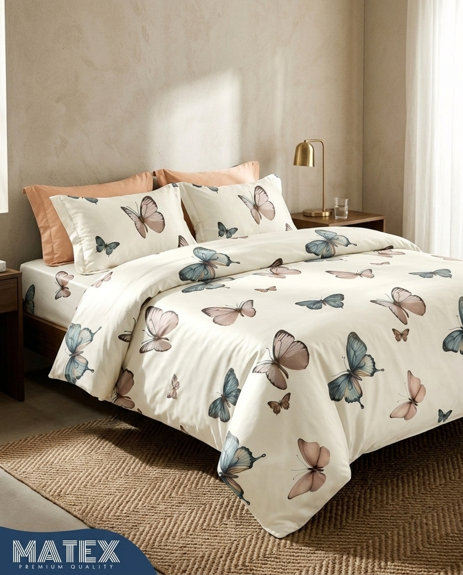 Single size Off-White Bed set 130 GSM (3 pcs)
