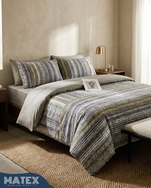 Double size Pattern Bed Set 110 GSM (4 pcs)