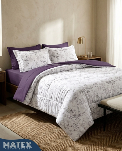 Single size PurpleLeaf Bed set 130 GSM (3 pcs)