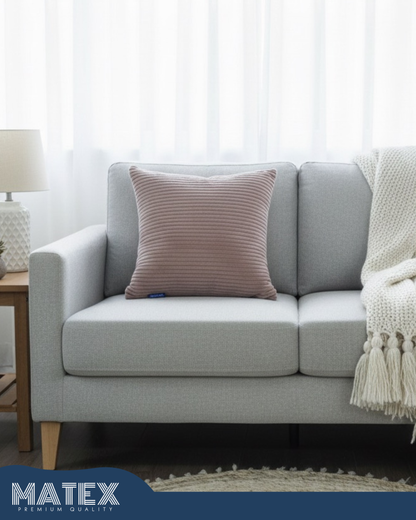 Valeria DustyRose Furr Pattern Decor Cushion 45x45cm