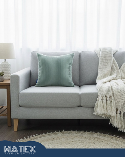 Valeria Mint Furr Pattern Decor Cushion 45x45cm