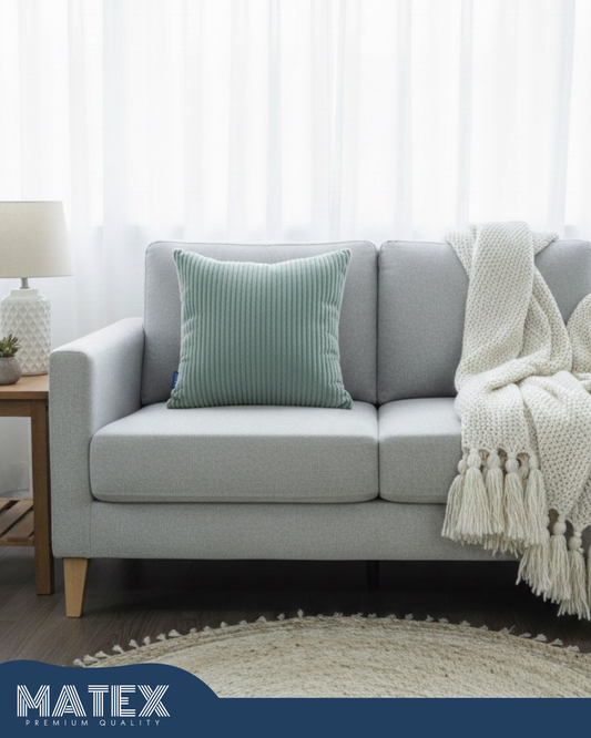 Valeria Mint Furr Pattern Decor Cushion 45x45cm