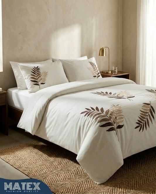 Monceau Garden Cotton Embroidered Bed Set (4pcs)
