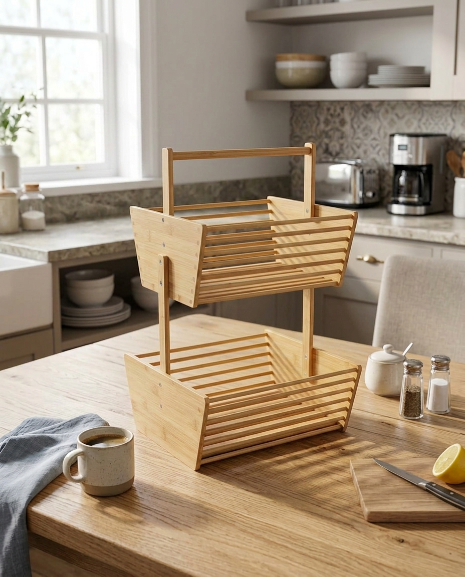 Wooden Bamboo Basket