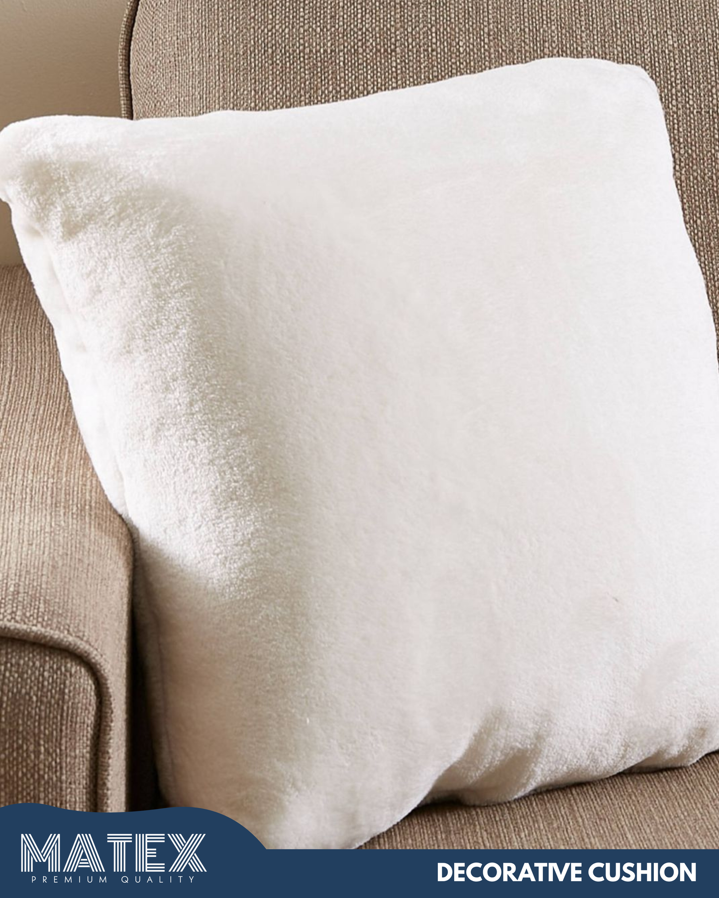 Cozy Warm White Filled Cushion - 45x45 cm